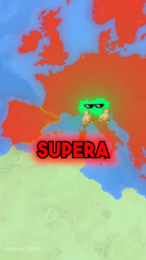 Instagram post by @paesiinunminuto for PLAUD. Caption reads: [...] RICCO di tutta l’Europa🇮🇹😮 (quasi)....