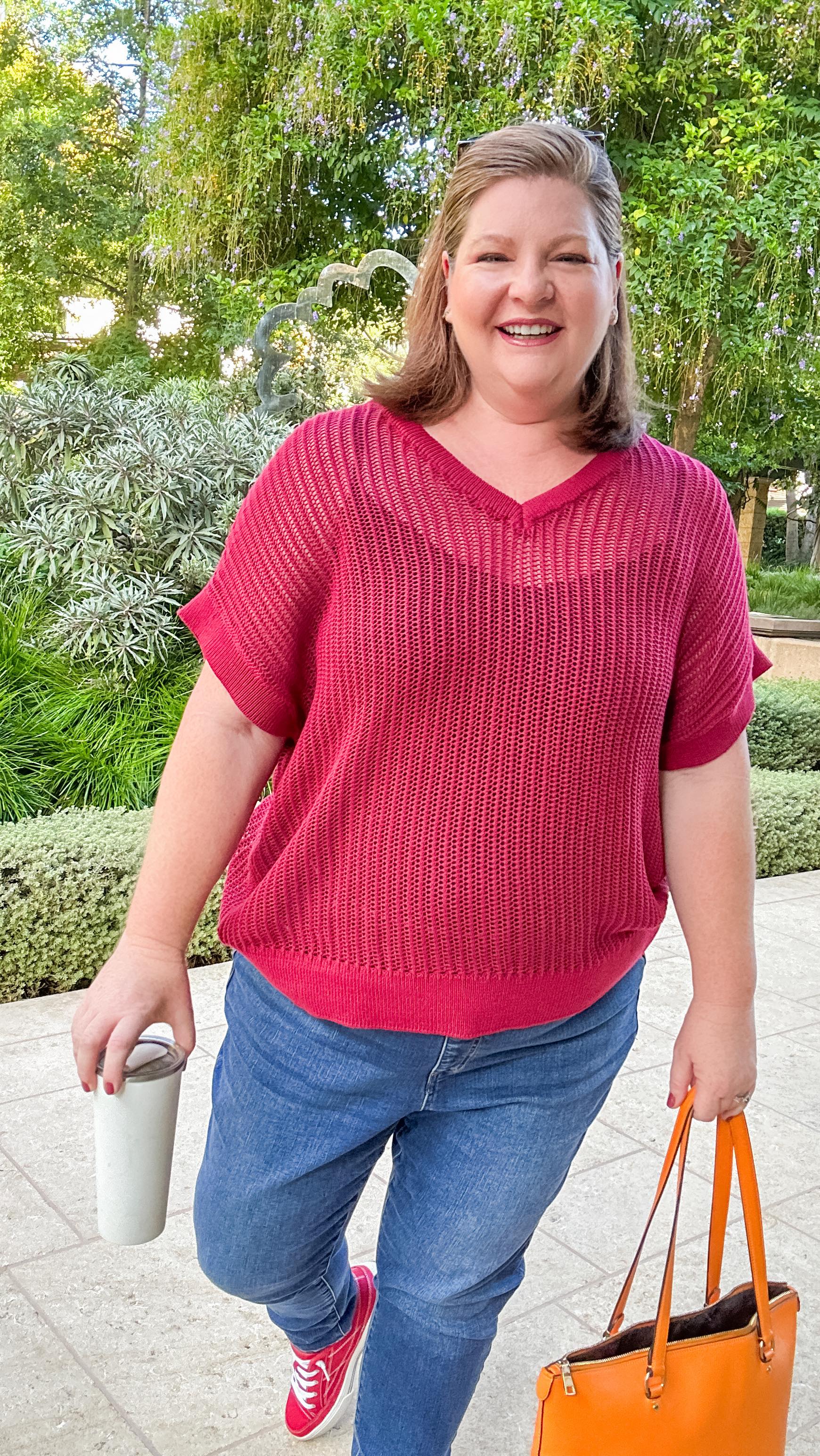 Instagram post by @theheatherbrooker for Lane Bryant. Caption reads: It only dropped one degree but I’m ready 😆 I’m at....