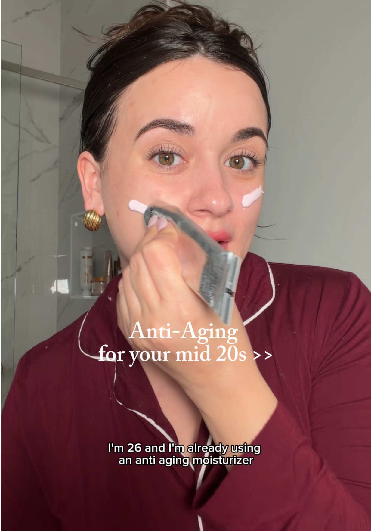 TikTok post by @gabymariie5 for Typology. Caption reads: [...] face moisturizer from Typology was designed....