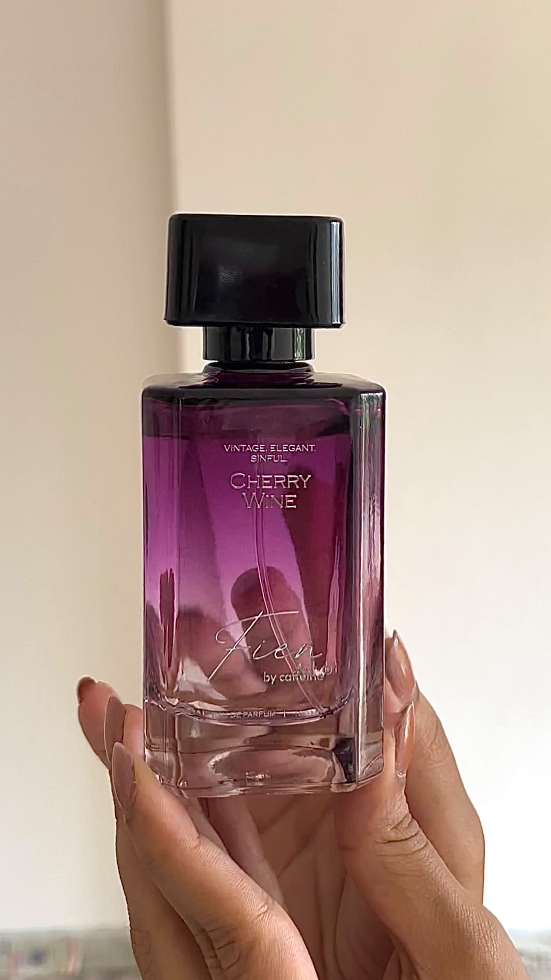 Instagram post by @smriteaaaa for Mcaffeine. Caption reads: A fragrance that makes you feel expensive 
Tryout....