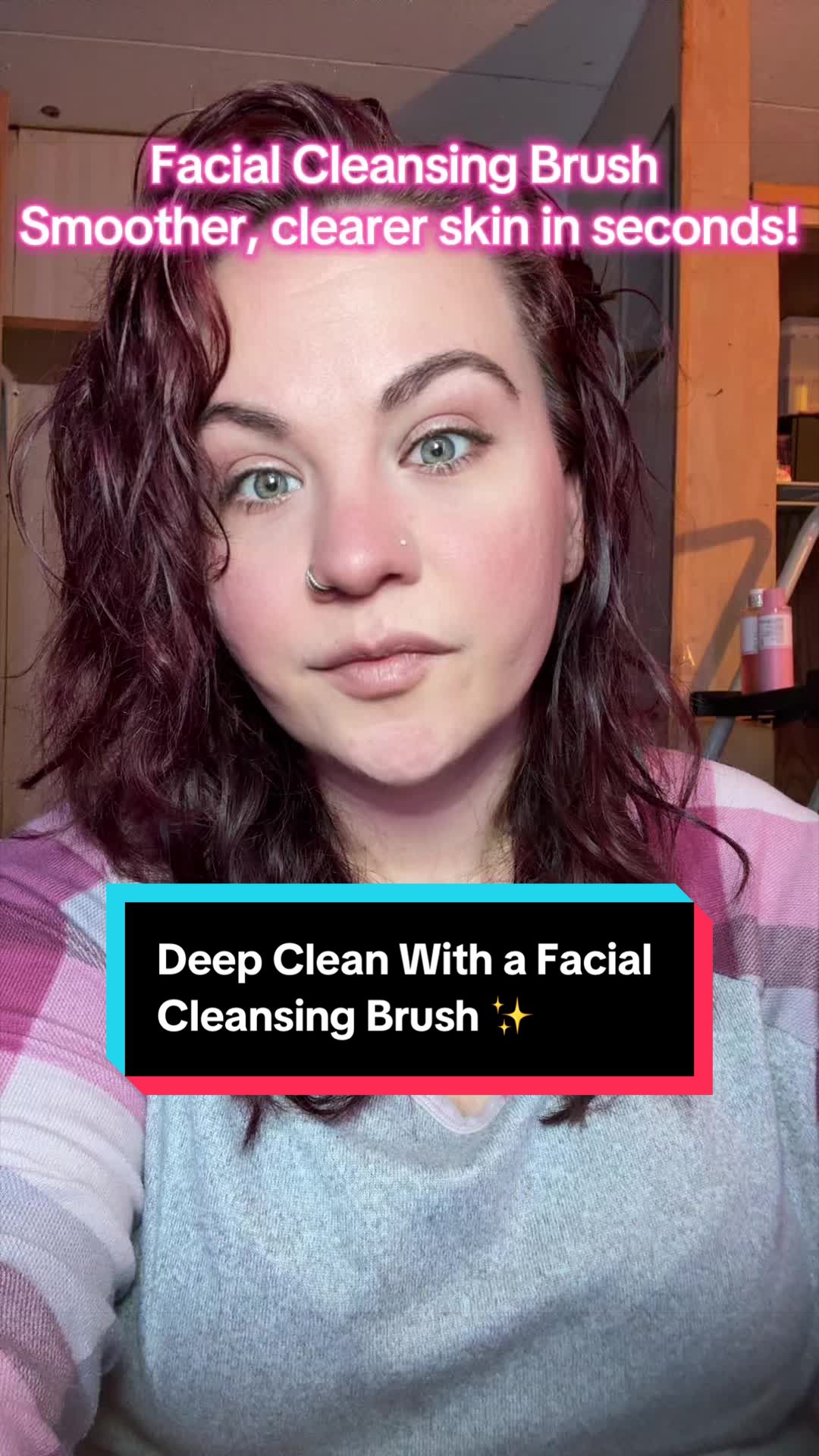 TikTok post by @sparklefairy092 for Pritech US. Caption reads: Get a deeper clean with a facial cleansing brush....
