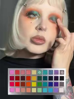 TikTok post by @blondetaki for Blend Bunny Cosmetics. Caption reads: Very autumnal 🕯️🍂🗝️ using @Blend Bunny....