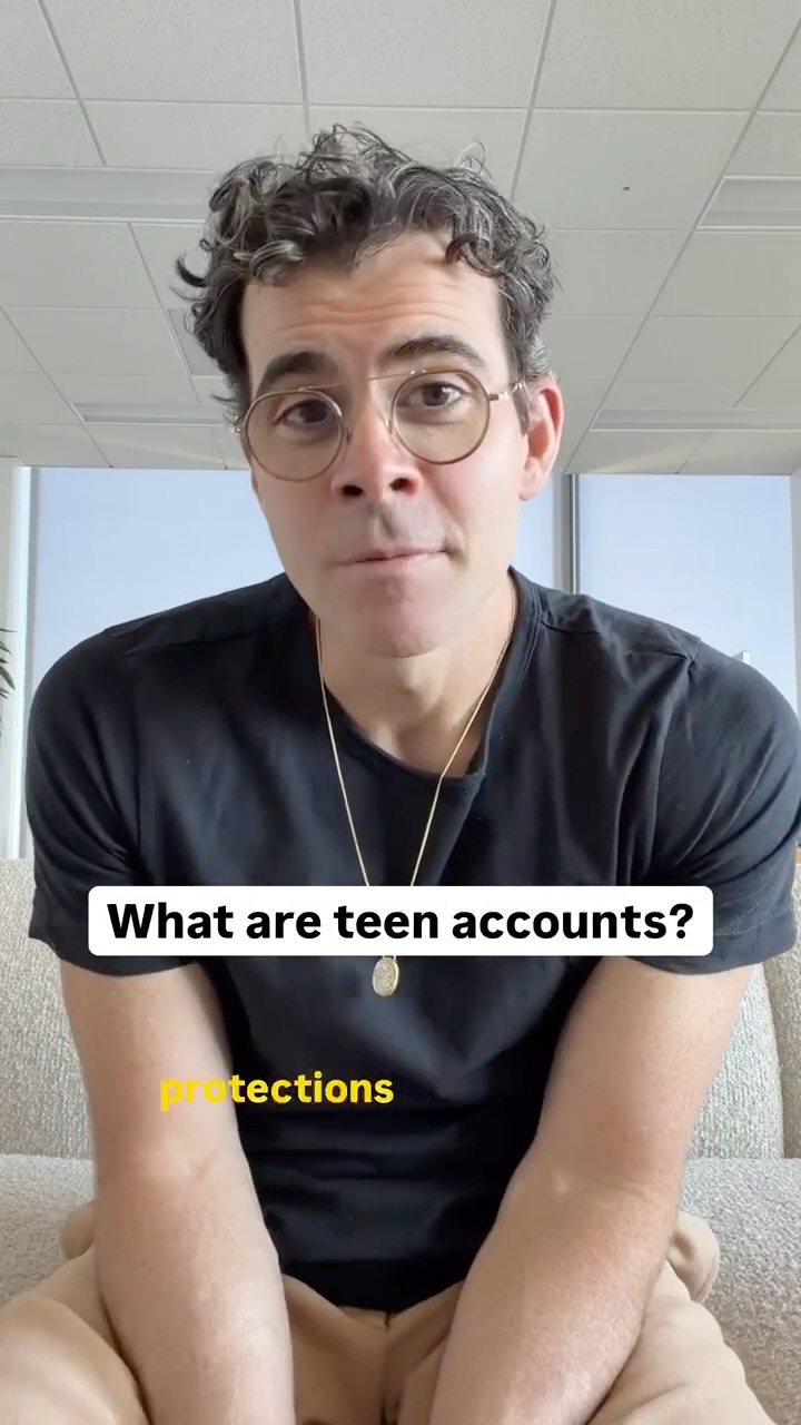 Instagram post by @mosseri for Parents. Caption reads: Worried about your teens on social media? We went....