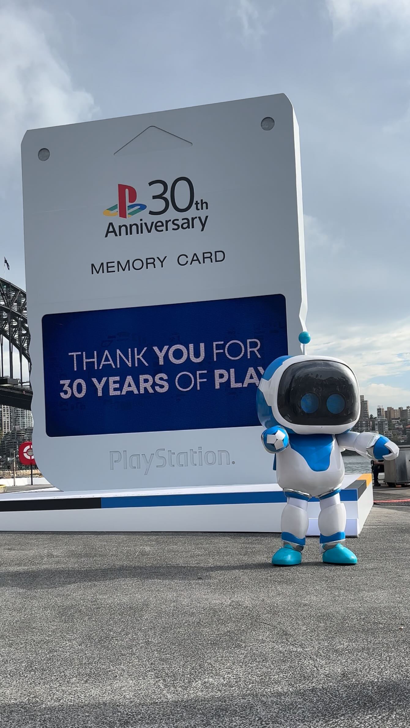 Instagram post by @shannongrixti for PlayStation. Caption reads: A massive PS1 memory card has landed in Sydney....