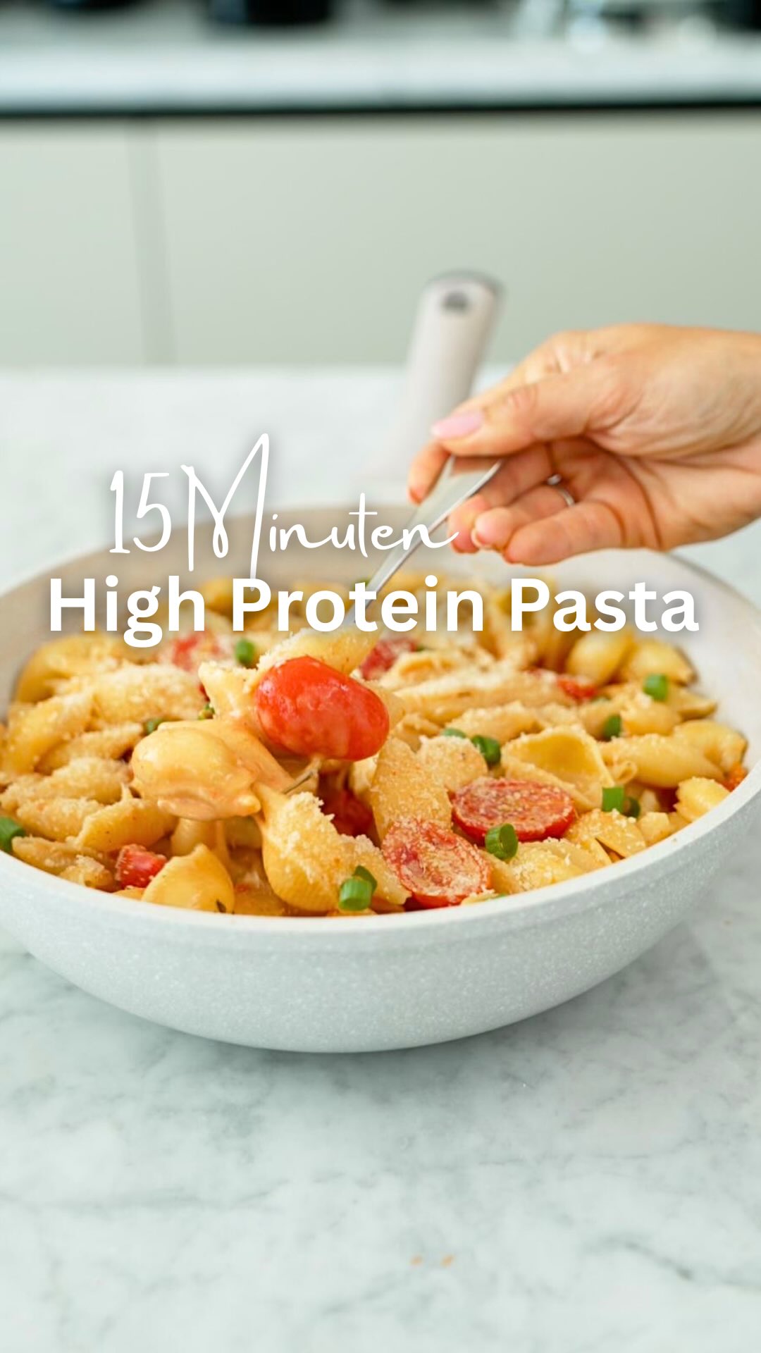 Instagram post by @kristinas.healthylife for More Nutrition. Caption reads: High Protein Pasta 
*anzeige 

Nährwerte pro....