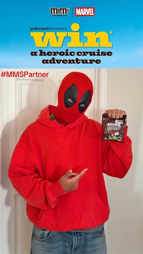 Instagram post by @liam.saul for M&M’S. Caption reads: Which M&M’S x Marvel mashup is your favourite? 🍫....