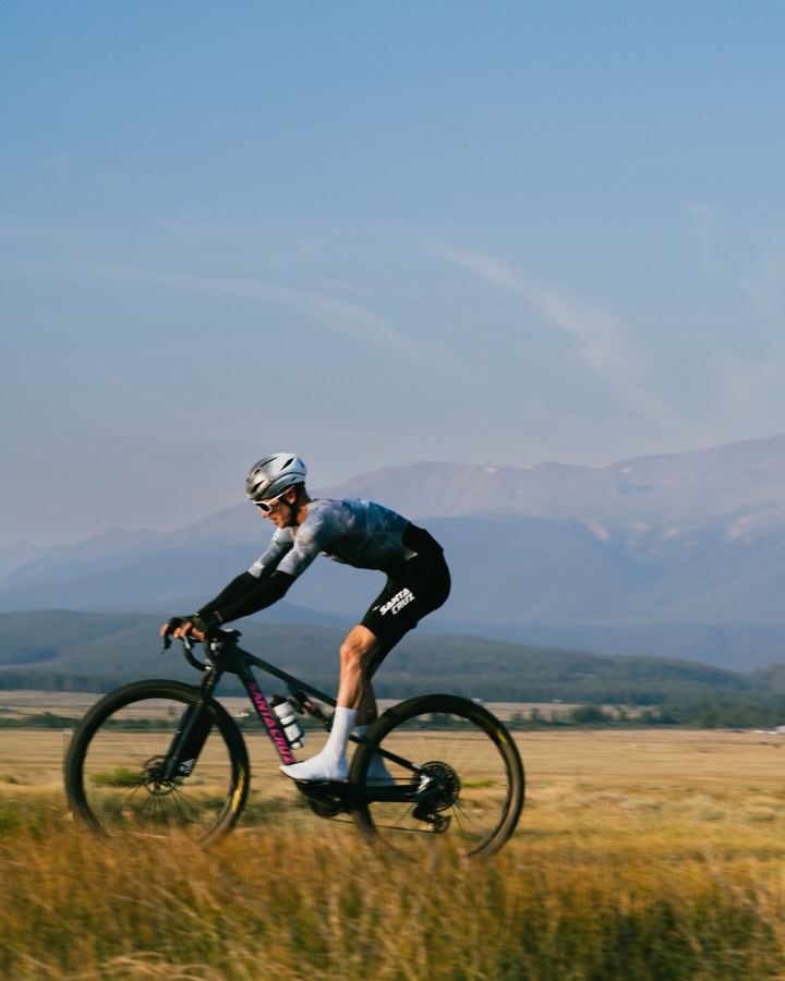 Instagram post by @thistilly for Life Time. Caption reads: Thin air, big climbs, bigger grit. 

105.3 miles....