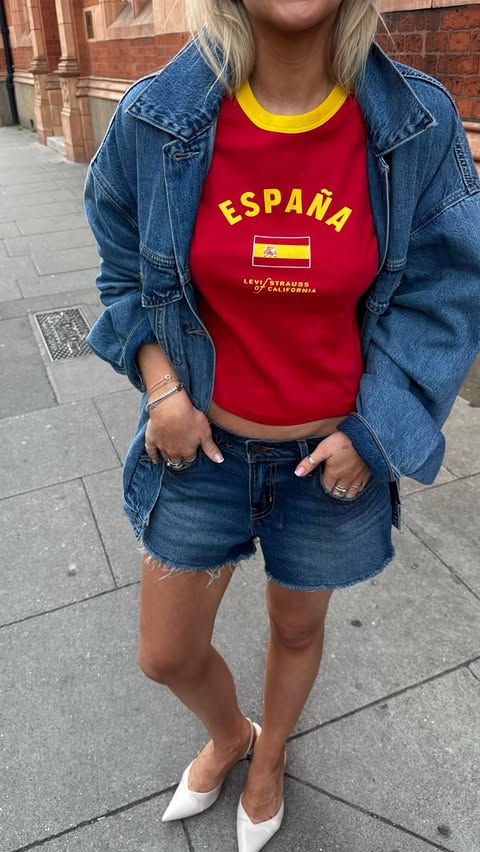 Instagram post by @alexandraballardd for Levi's. Caption reads: @levis brunch AND soccer game outfits ps they....