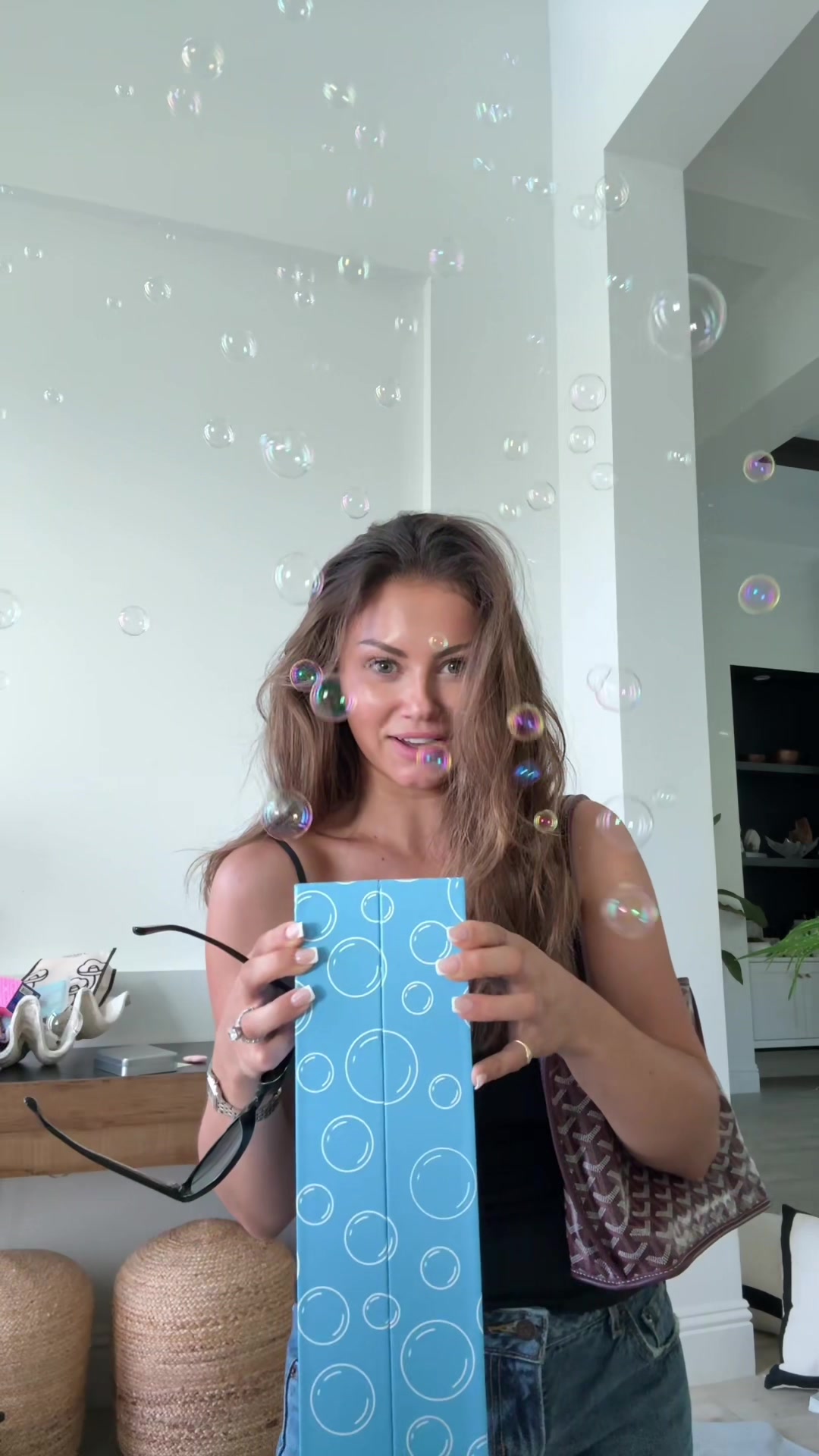 TikTok post by @itstherealkimshady for Bioré. Caption reads: probably should have done this outside 😂😂😂....