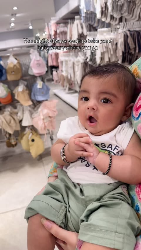 Instagram post by @avneetkaur_music for Mother Sparsh. Caption reads: [...] gas & colic : 1. Tummy roll on from....