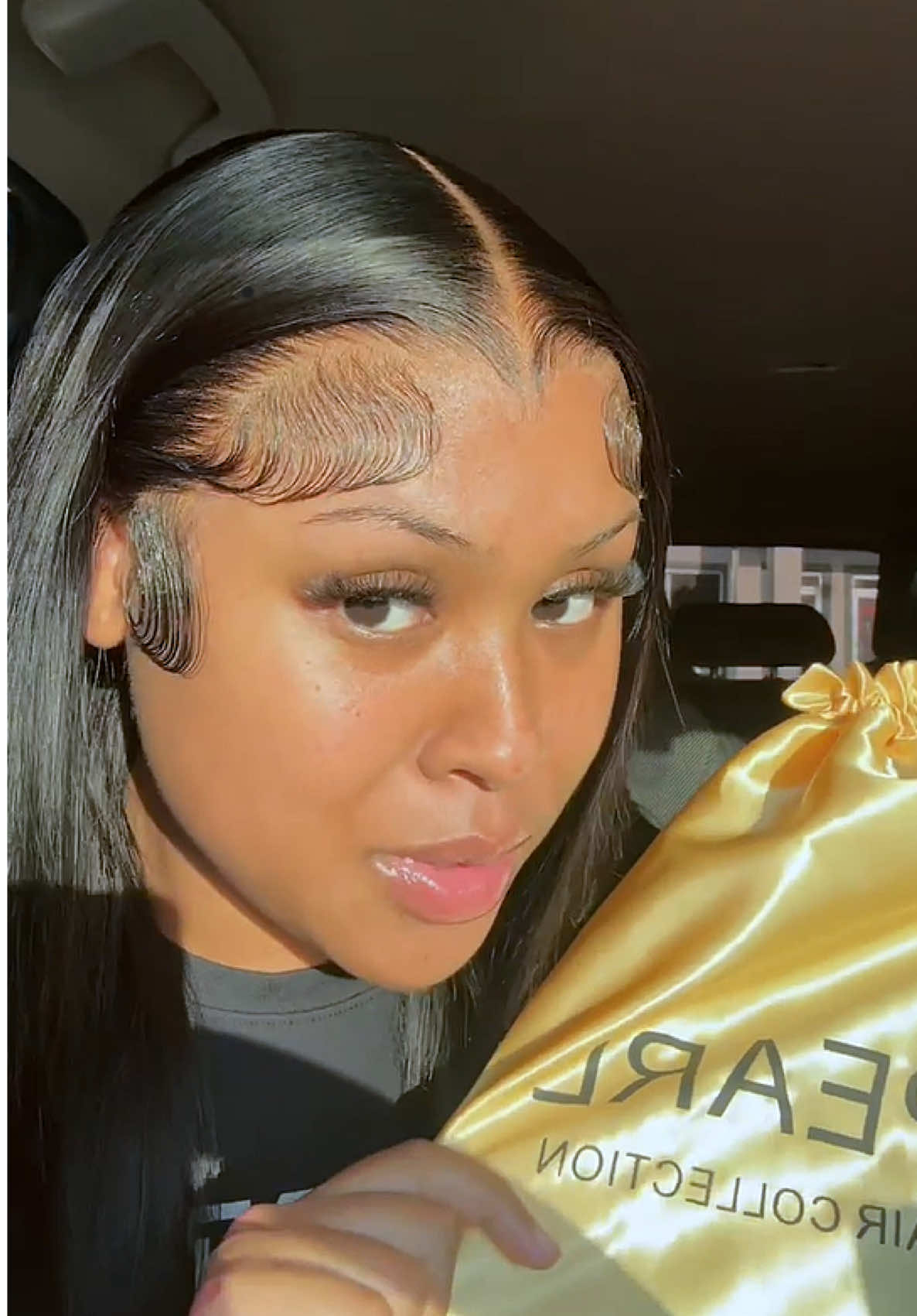 TikTok post by @spiritamethystt for Alipearl Hair. Caption reads: It’s giving real scalp!!! 👀💃 OKAYYY @alipearlwig....