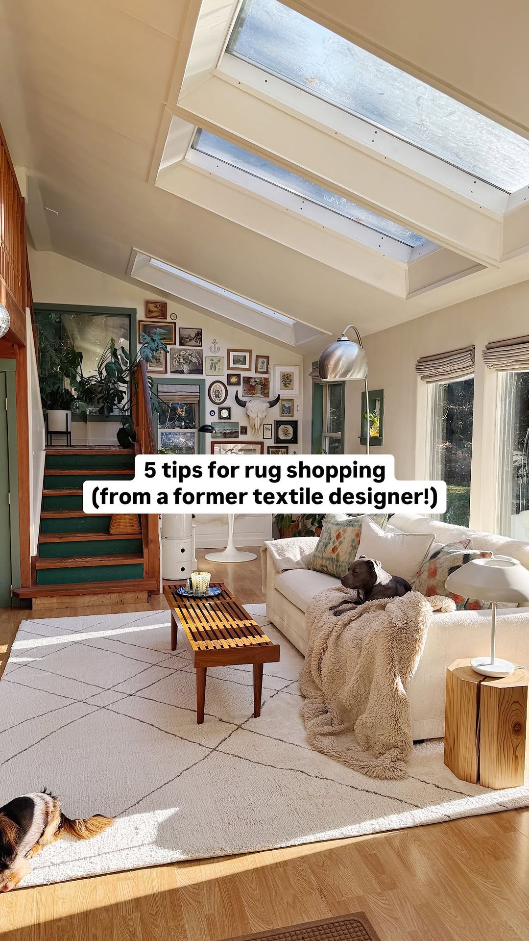 Instagram post by @jojotastic for RugsUSA. Caption reads: #AD Ready to refresh your space for your holiday....