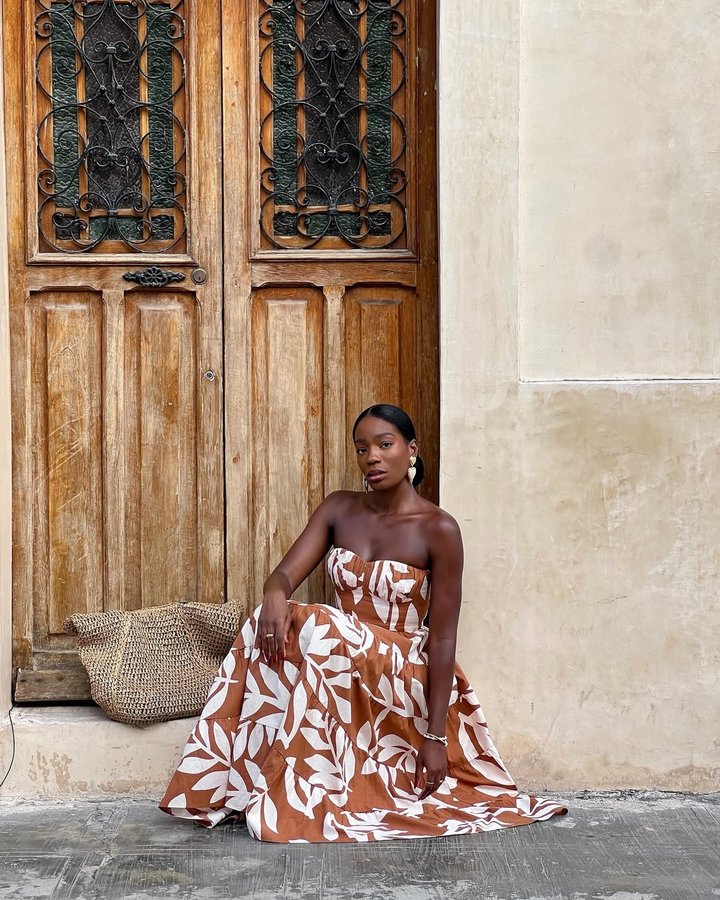 Instagram post by @armellebrown for Mister Zimi. Caption reads: Dress up to explore Mexico in @misterzimi 🤍 Your....