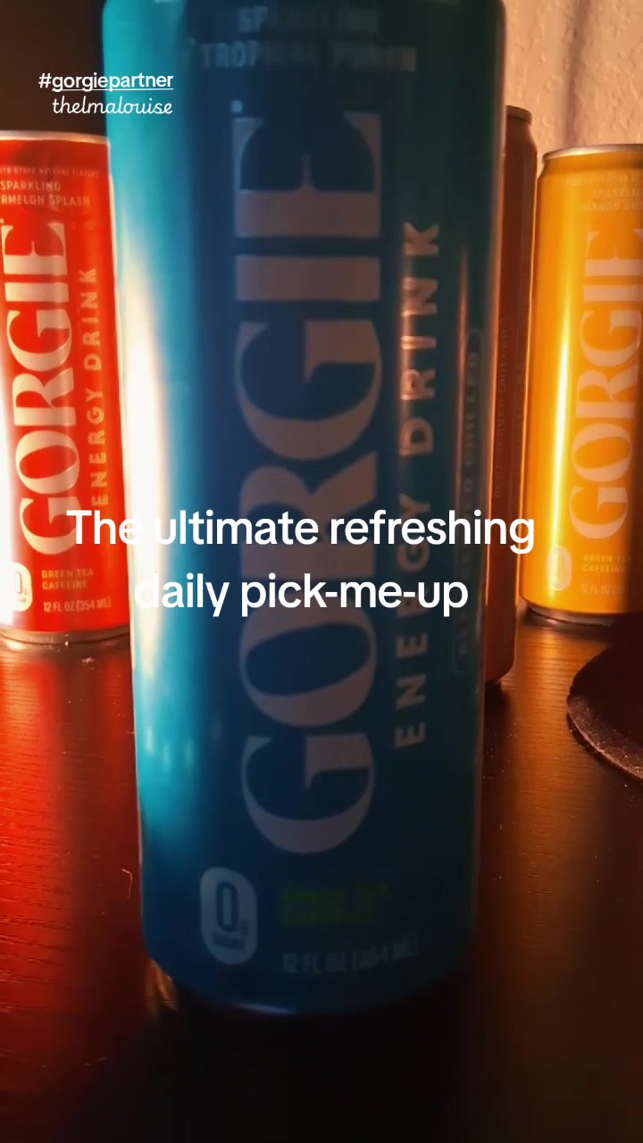 TikTok post by @iamthelmalouise for Gorgie. Caption reads: @GETGORGIE with the clean energy win💕 [...].