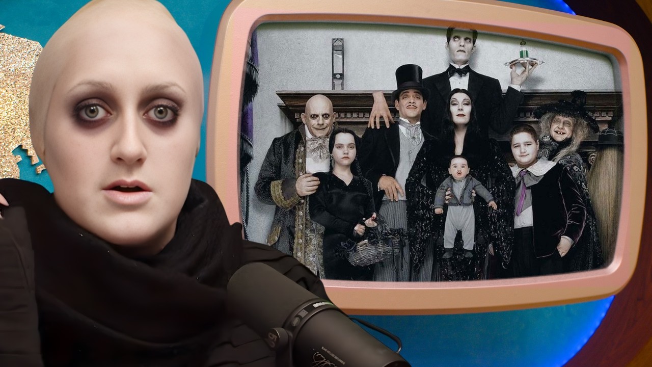 YouTube post by @BroskiReport for GLAAD. Caption reads: Uncle Fester Takeover (HALLOWEEN SPECIAL).
