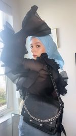 Instagram post by @noore for Nunoobags. Caption reads: One girl, four @nunoobags. Which one is your....