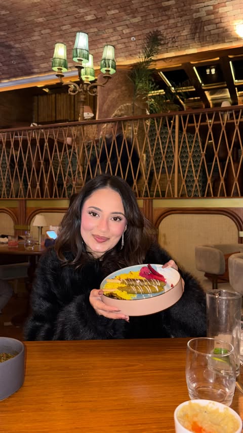 Instagram post by @ashnaaasharmaa for Visit Saudi. Caption reads: Not me tasting & rating Chef Kunal’s food at The....