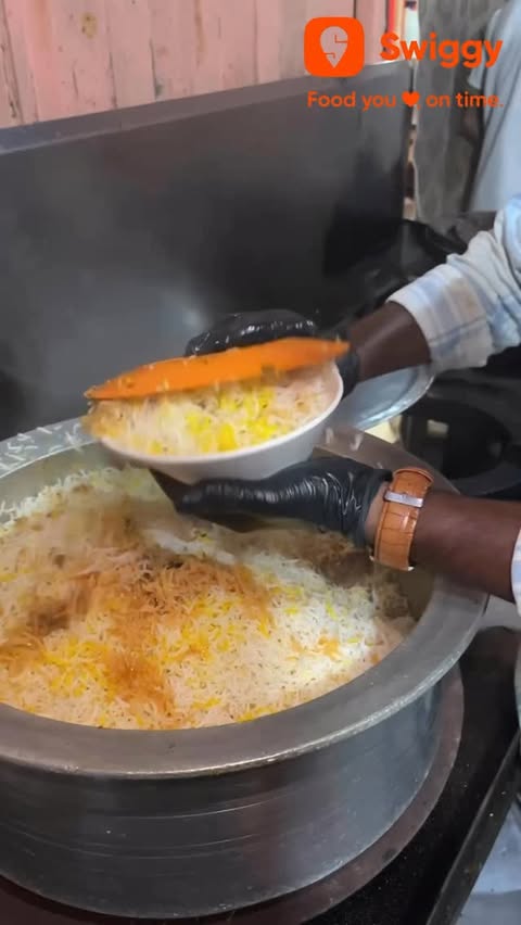 Instagram post by @beauty_of_bidar for Swiggy. Caption reads: [...] 🍗🔥
📍 Shama Biryani Hotel Only on....