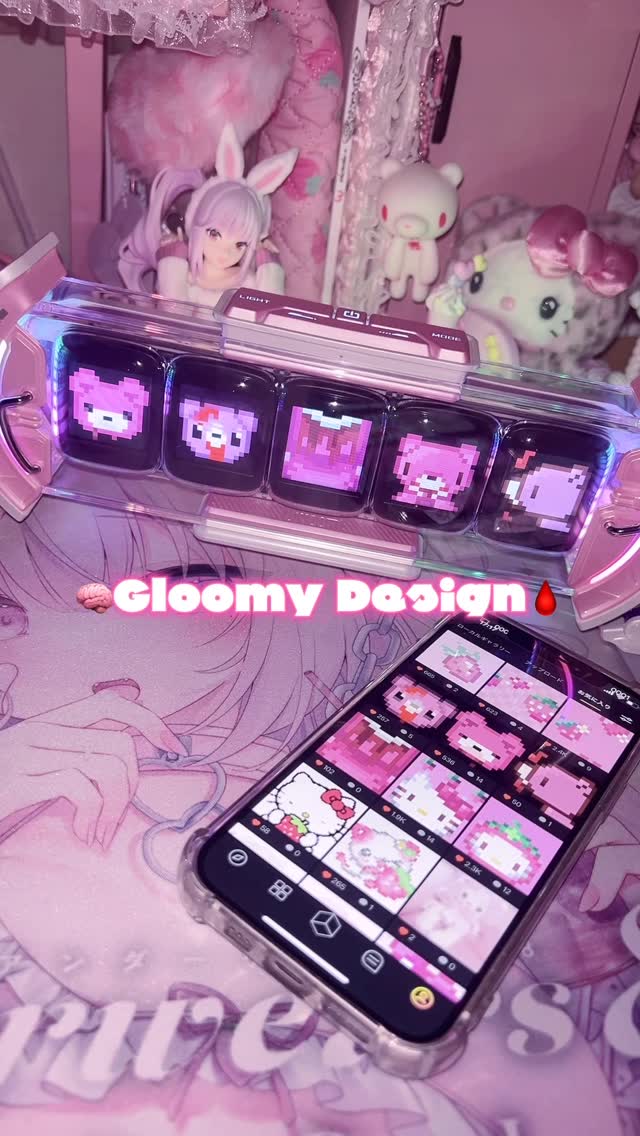 Instagram post by @mentaiko._.tabetai for Divoom. Caption reads: デスク周り可愛くなったっ ̫ ᴗ^❤︎
@divoom_global さんのTimes....