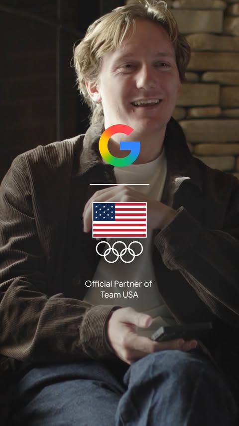 Instagram post by @redgerard for Google. Caption reads: [...] air #TeamUSA ski jumpers get, so I asked....