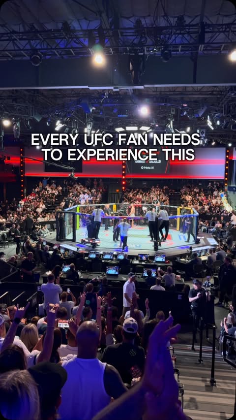 Instagram post by @immarcomurillo for UFC. Caption reads: [...] newly remodeled META APEX in Las Vegas - UFC....