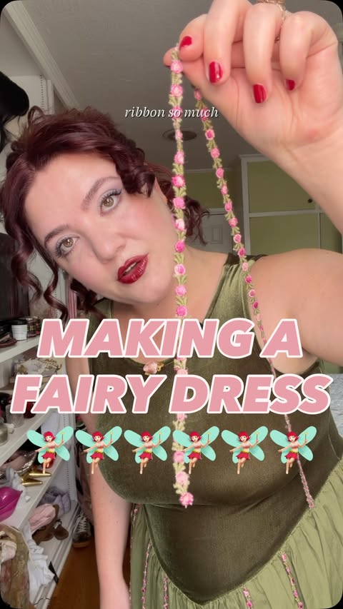 Instagram post by @itsalyssaeells for nuuly. Caption reads: Making the fairy dress of my dreams with @nuuly....