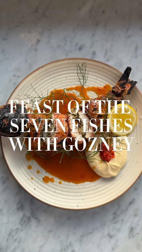 Instagram post by @jonnymulyk for Gozney. Caption reads: AD FEAST OF THE SEVEN FISHES IN THE @gozney ARC....