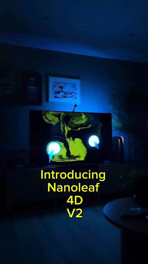 Instagram post by @dr.mancave for Nanoleaf. Caption reads: Optimizing my visual stimulation with the Nanoleaf....