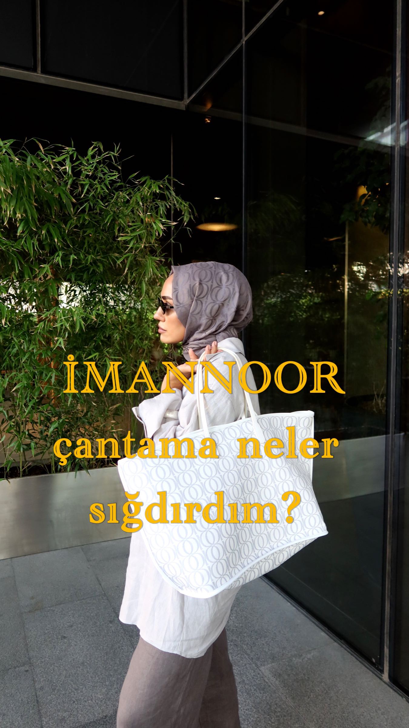 Instagram post by @hulyaslan for Imannoor. Caption reads: Bir @imannoor çantanız varsa dünyaları....