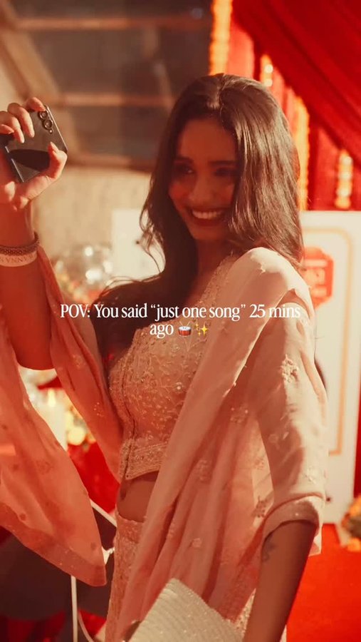 Instagram post by @thewiindowseat for Tata CLiQ. Caption reads: When the dhol goes off, so do we 🪩🥁🔥....