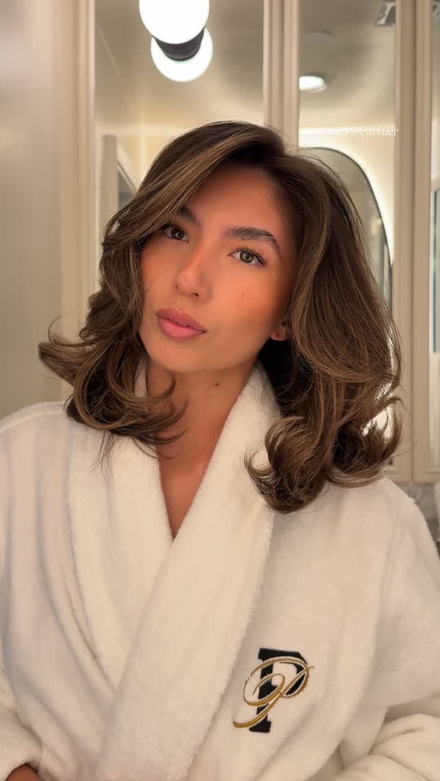 Instagram post by @cailinmandapat for Loreal. Caption reads: [...] get that salon blowout look🙂‍↕️🙂‍↕️....