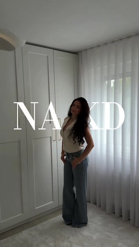 Instagram post by @almamusaaaa for NA-KD. Caption reads: Ad| New in @nakdfashion 🤍 Get 15% off everything....
