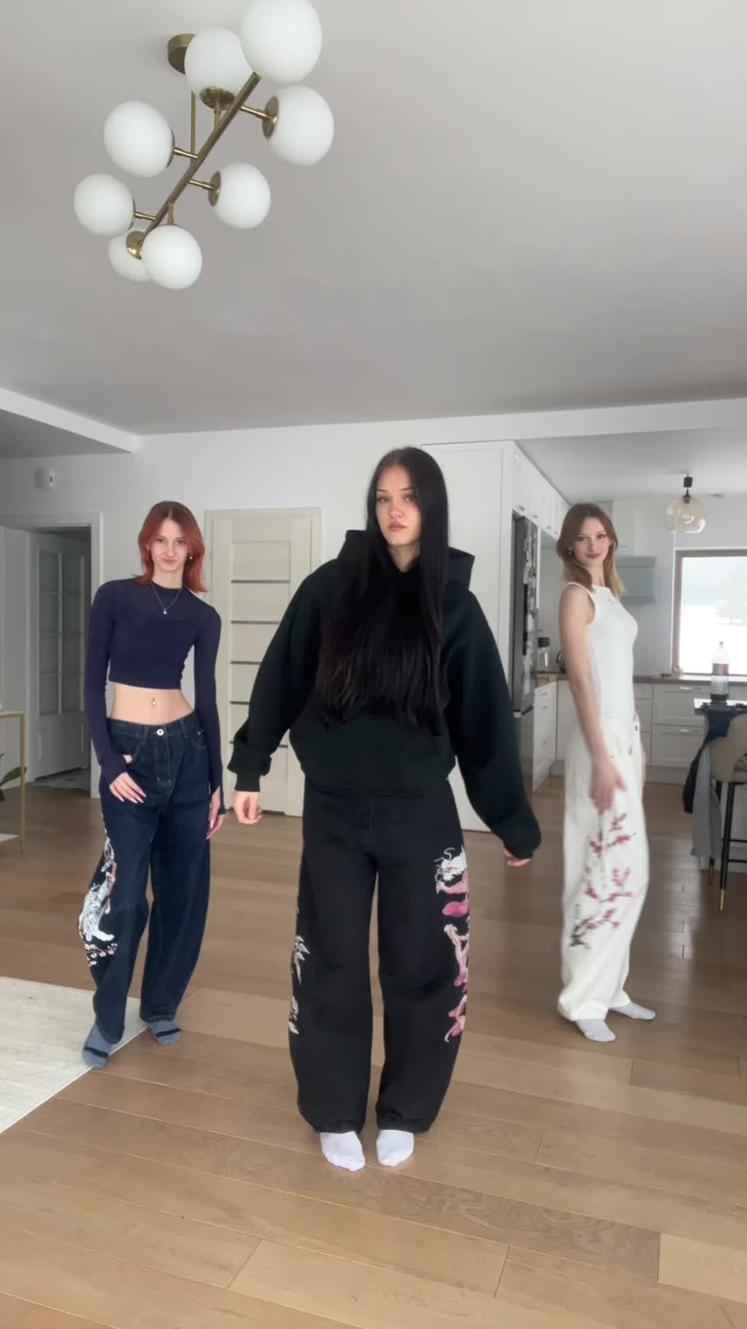 TikTok post by @emcia484 for Mystic Store. Caption reads: Jeans from @MYSTIC ★ #collab .