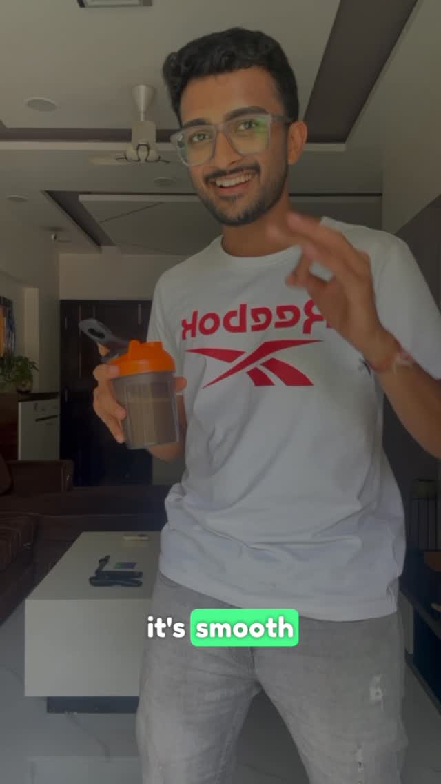 Instagram post by @piyushgadda5 for foodstrong. Caption reads: @foodstrong.co  Chocolate Almond protein shake is....