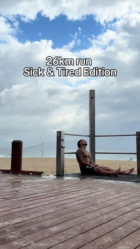 Instagram post by @cam.pomana for Afterpay. Caption reads: 26km afterpay, paid. Blessed morning moving the....