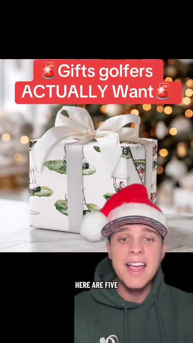 Instagram post by @shaneohgolfs for VICE GOLF. Caption reads: What is ONE Golf Gift you NEED this year???....