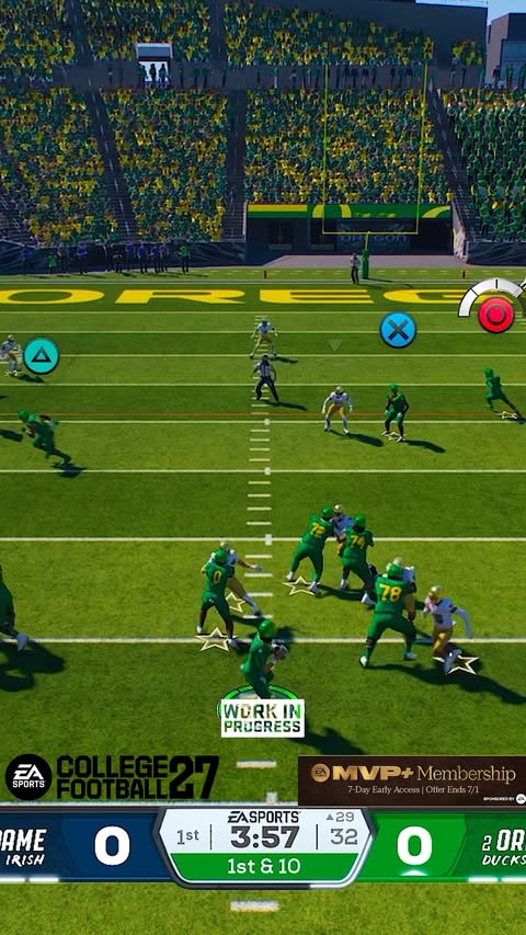 Instagram post by @akaelectrotv_ for Electronic Arts. Caption reads: TOP 5 MOST Overpowered QBS in CFB 27 MVP+....