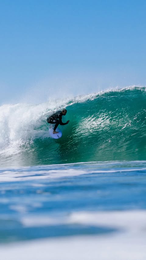 Instagram post by @surfingaus for Dometic. Caption reads: [...] your energy, and savor the simple moments.....