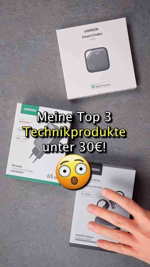 Instagram post by @dertechnikmeister for Ugreen. Caption reads: [...] muss nicht teuer sein! 😳🔥 @ugreen_de....