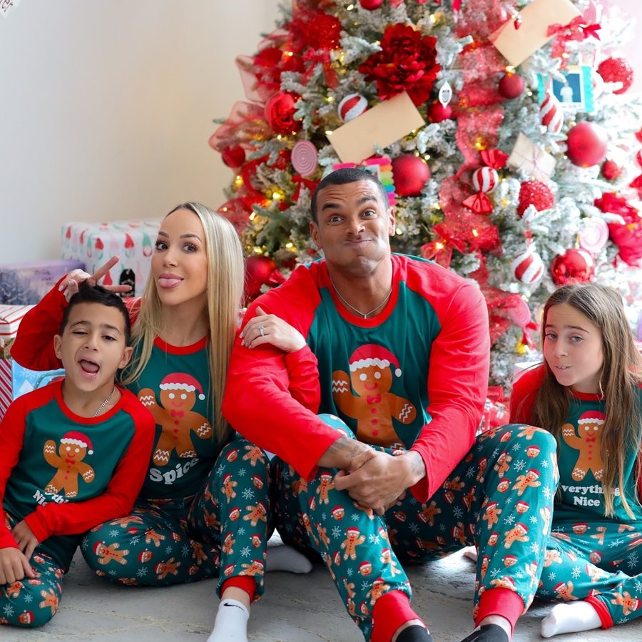 Instagram post by @officialjamaallewis for Tipsy Elves. Caption reads: [...] ✨ #SweetHolidayCheers....