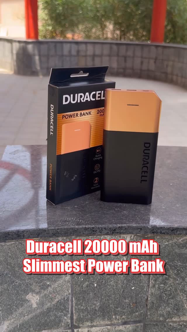 Instagram post by @mihir_lohiya for Duracell. Caption reads: Duracell 20,000mAh power bank is super reliable! ⚡....