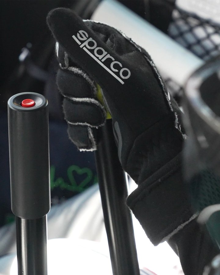 Instagram post by @lancia_corse_official for Sparco. Caption reads: [...] precision. That’s why we rely on....