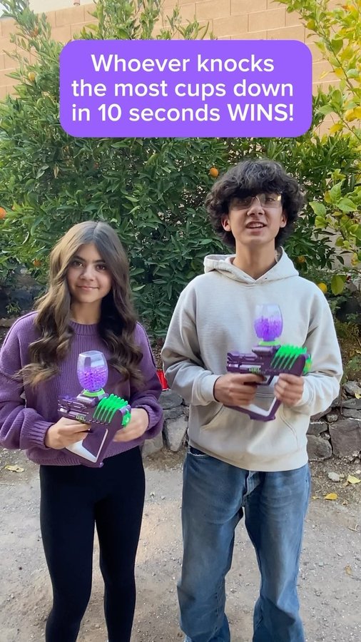 Instagram post by @phillips_fambam for Gel Blaster. Caption reads: Hit the mark with Gel Blaster fun! Join the Target....