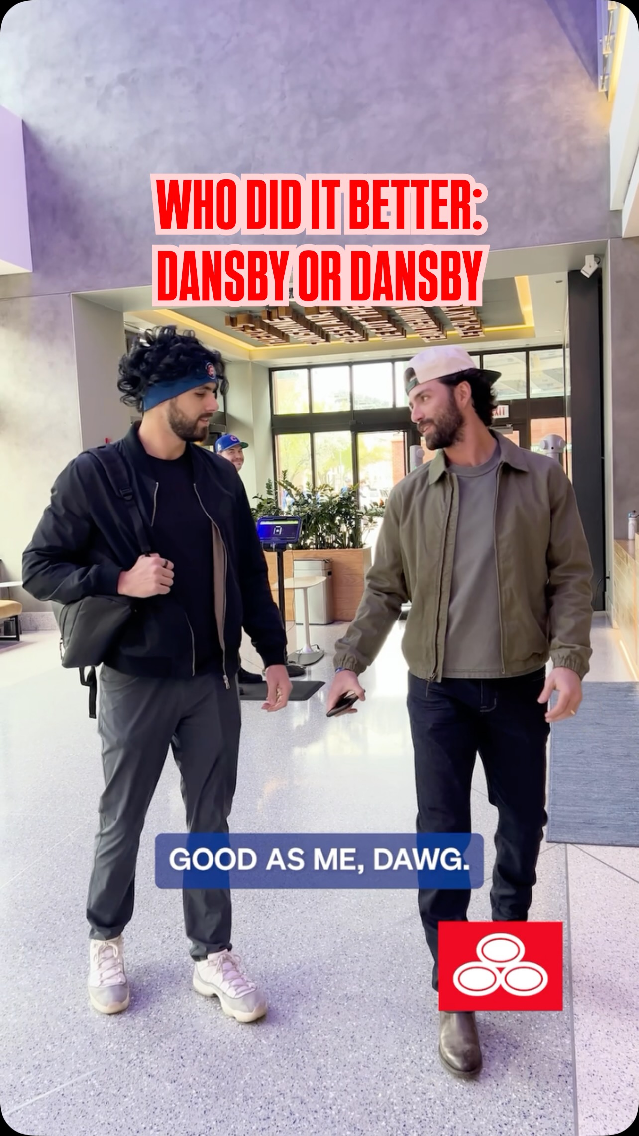 Instagram post by @cubs for State Farm. Caption reads: who did it better dansby or dansby?
 
Question of....