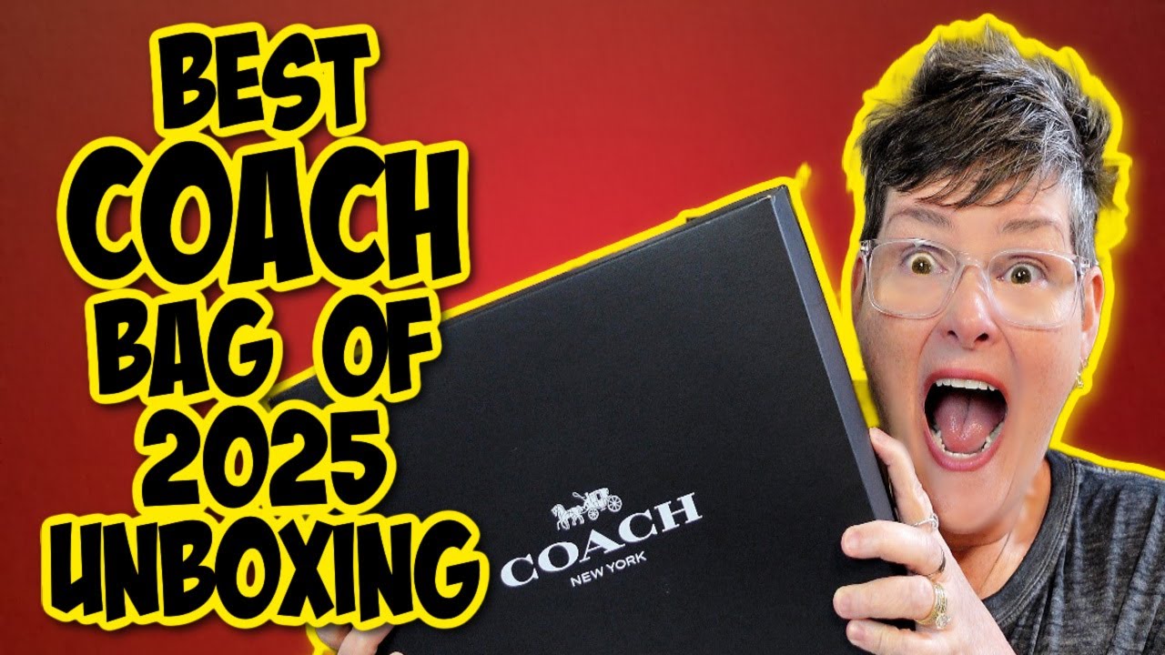 YouTube post by @WinnieBeeLV for biglots. Caption reads: The Best Coach BAG of 2025 Unboxing the Loved....