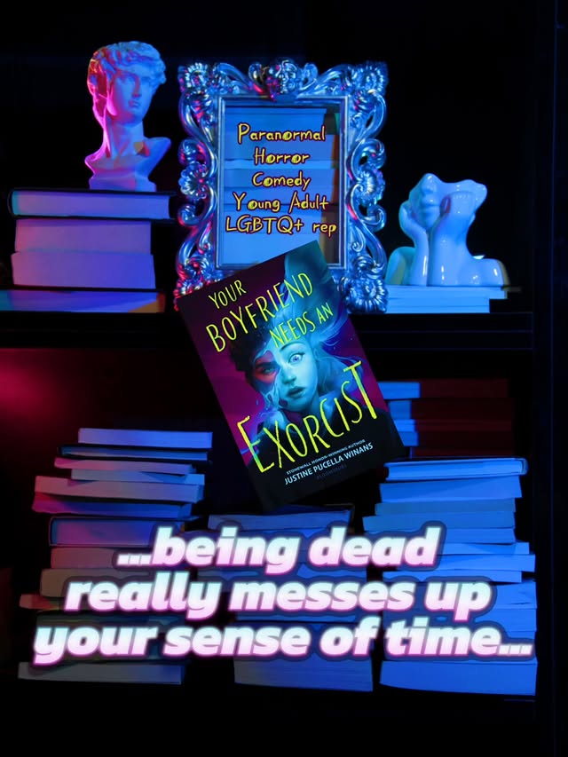 Instagram post by @ameliaveganreader for Bloomsbury Publishing. Caption reads: "...being dead really messes up your sense of....