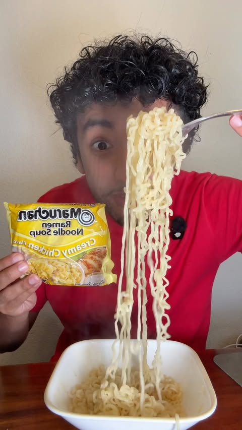 Instagram post by @omarthecritic for Maruchan. Caption reads: #MaruchanPartner Trying Maruchan Creamy Chicken....