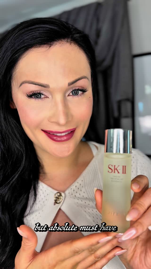 Instagram post by @parisvolsch for SK-II. Caption reads: Just unboxed the iconic @skii.usa Facial Treatment....