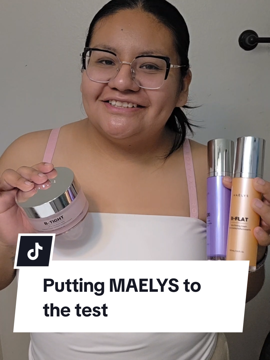 TikTok post by @ladyzythen7245 for MAELYSCOSMETICS. Caption reads: Loose skin?? Dont worry I am trying out these....