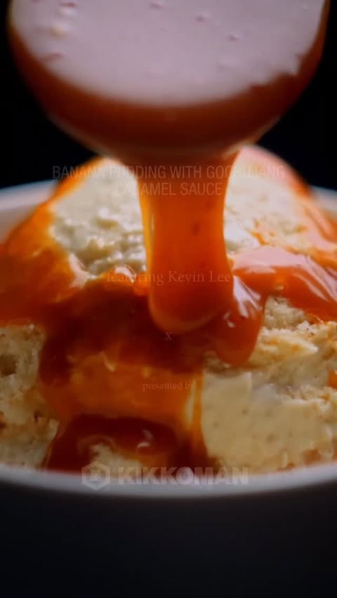 Instagram post by @chefkleeokc for Kikkoman USA. Caption reads: Honestly, banana pudding doesn’t need much....